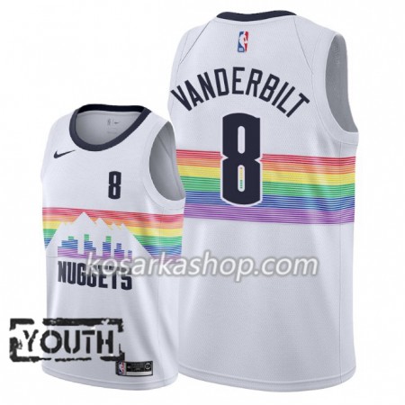 Dres Denver Nuggets Jarred Vanderbilt 8 Nike 2018-19 City Edition Bijela Swingman - Dječji